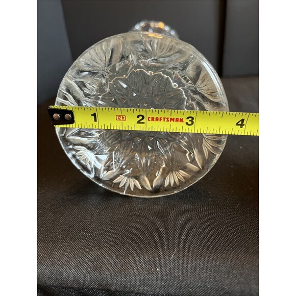 Beautiful Clear Antique 15 Inch Tall Swung Glass Vase Scalloped &Decorative Base - Picture 15 of 15